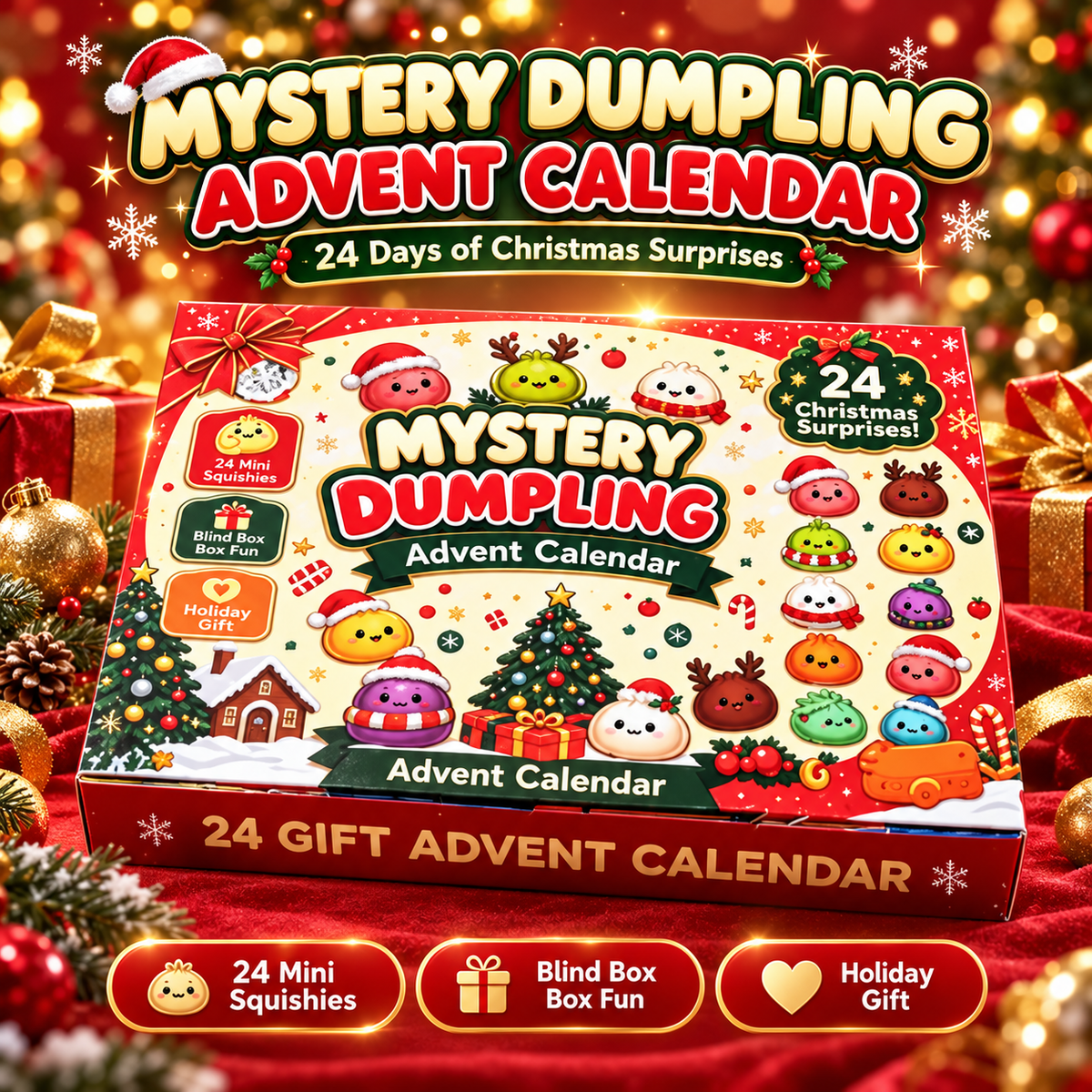 Calendario de Adviento: 24 Squishies Sorpresa